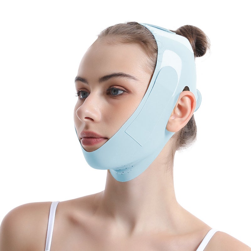 قناع V-Face صغير مع ضمادة قناع V-Face جديد مطور خفيف الوزن وقابل للتنفس وصديق للبشرة لتشكيل الوجه - Image 1